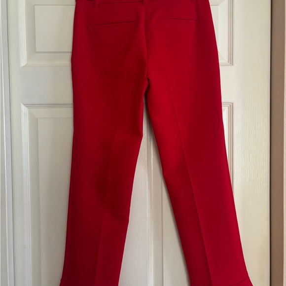 Cropped Ruffle Red Pants - Picture 6 of 7